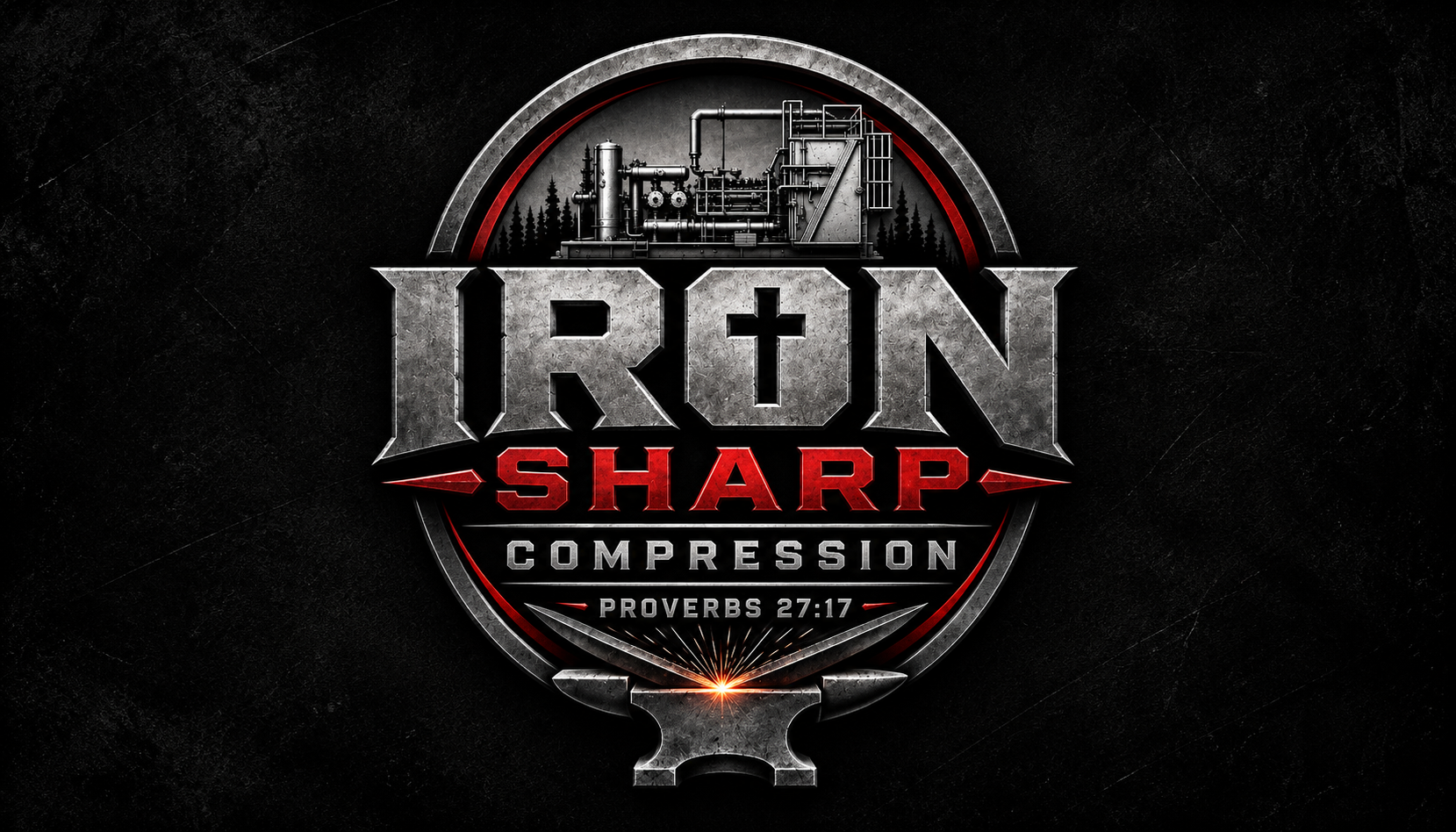 Iron Sharp Compression industrial emblem